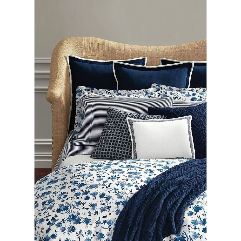 Ralph Lauren Home King Adelaide Floral Sateen Duvet Cover Retail $430